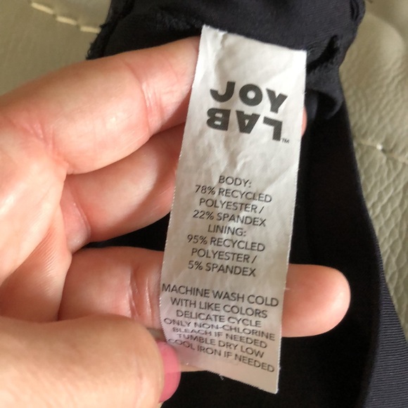 JOYLAB - Long Line Perforated Racerback Sports Bra - Black - Picture 5 of 5